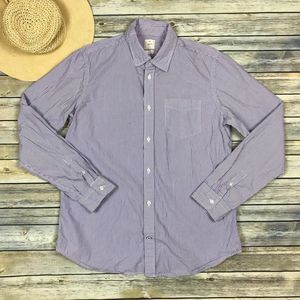 Gap Mens Striped Dress Shirt Lived In